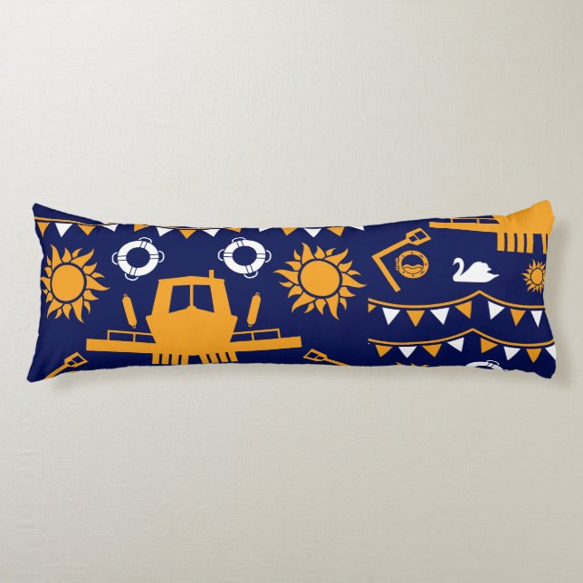 Narrowboat Decor And Gifts Body Pillow (Front)