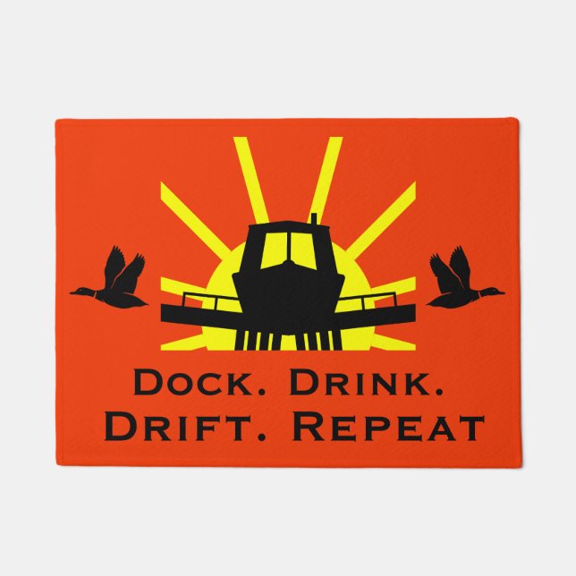 Narrowboat Funny Boat Doormat (Front)