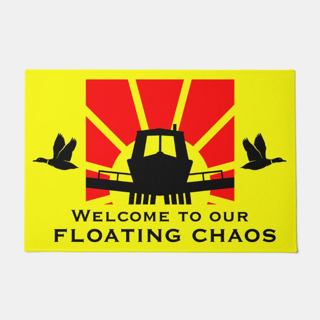 Narrowboat Funny Boat Doormat (Front)