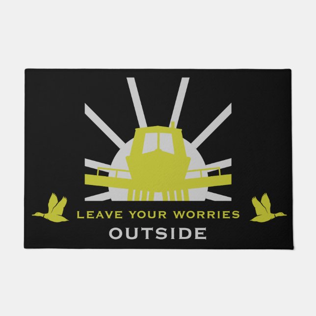 Narrowboat Funny Boat Doormat (Front)