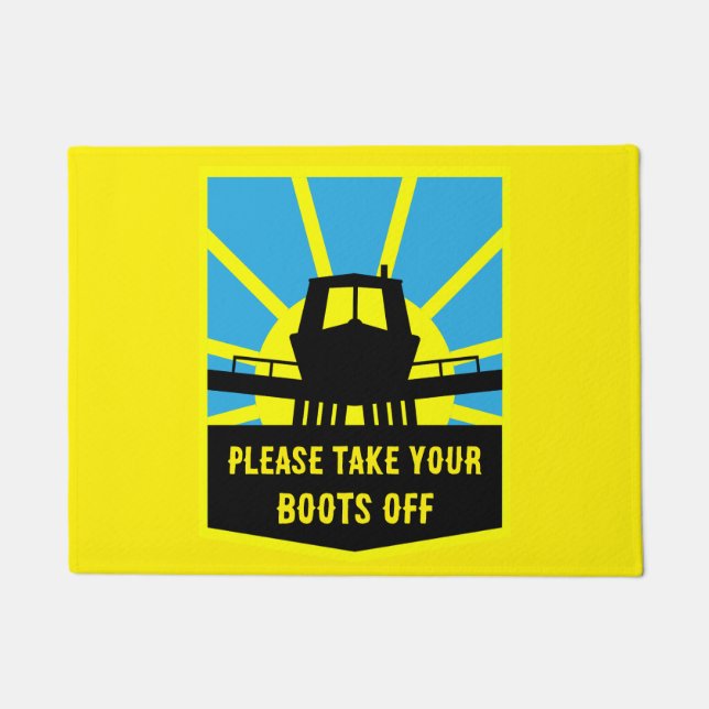 Narrowboat Gift Ideas Doormat (Front)