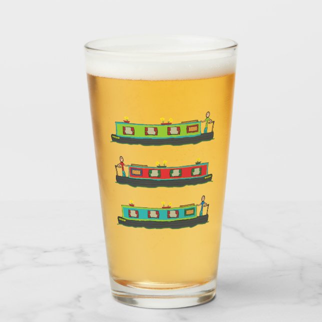 Narrowboat Glass (Front Filled)