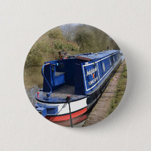 Narrowboat Indefatigable 2 Inch Round Button