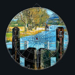 NARROWBOAT LOCK DARTBOARD<br><div class="desc">An art design of the view from the lock gates of the canal.</div>