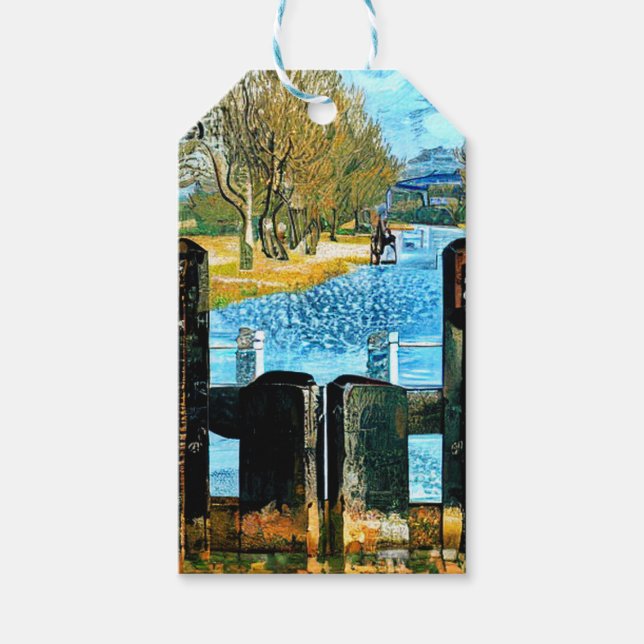 NARROWBOAT LOCK GIFT TAGS (Front)