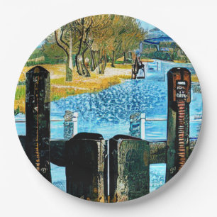 NARROWBOAT LOCK PAPER PLATE