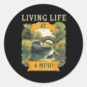 Narrowboat Outfit Idea For Women And Canal Boating Classic Round Sticker