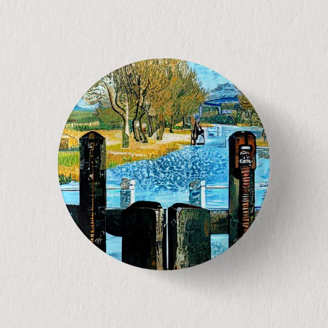 NARROWBOATS 1 INCH ROUND BUTTON (Front)
