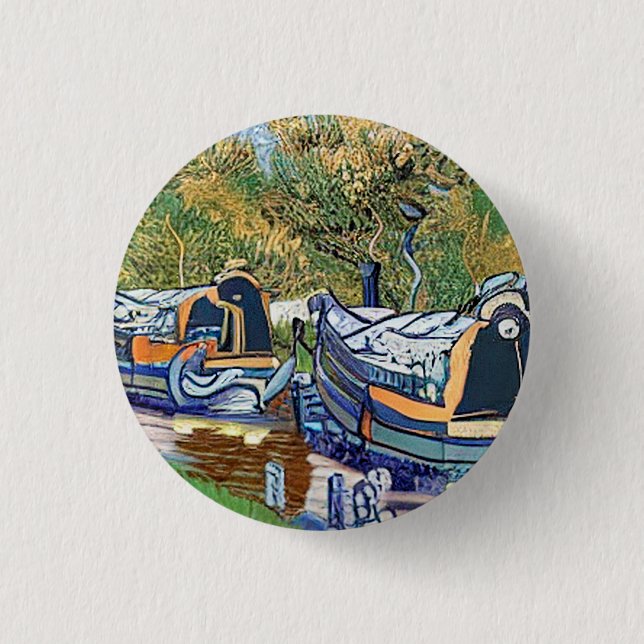 NARROWBOATS 1 INCH ROUND BUTTON (Front)
