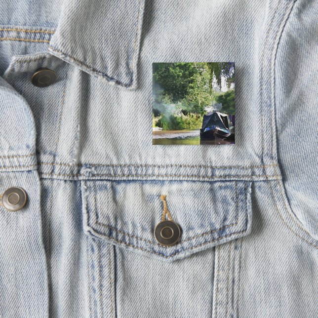 NARROWBOATS 2 INCH SQUARE BUTTON (In Situ)