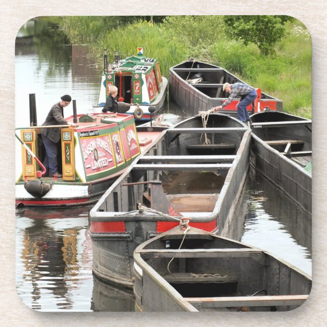 NARROWBOATS ON THE CANAL   COASTER (Front)