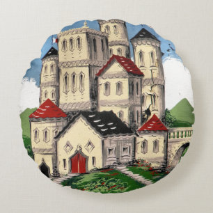 NARROWBOATS ROUND PILLOW