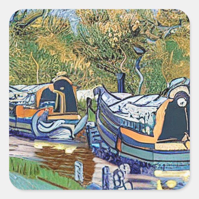 NARROWBOATS SQUARE STICKER (Front)
