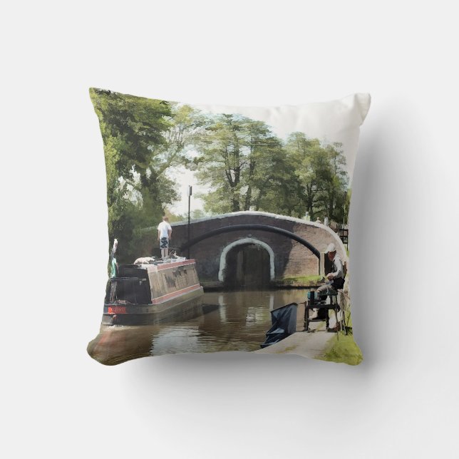 NARROWBOATS THROW PILLOW (Front)