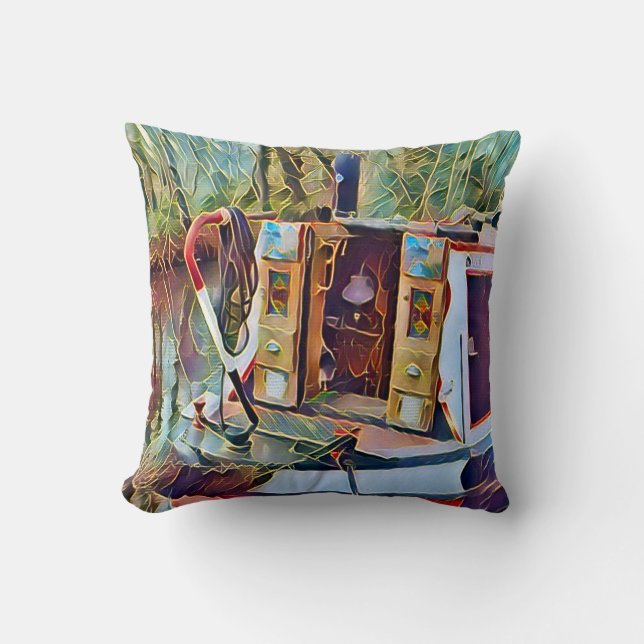 NARROWBOATS  THROW PILLOW (Front)