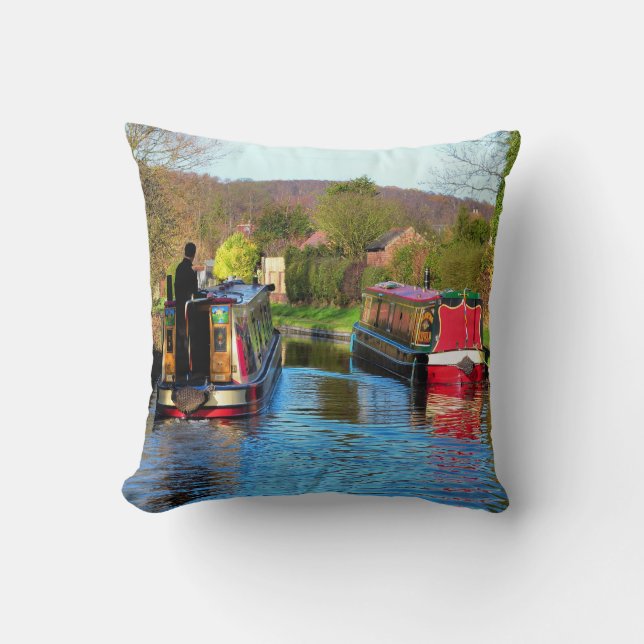 NARROWBOATS THROW PILLOW (Front)