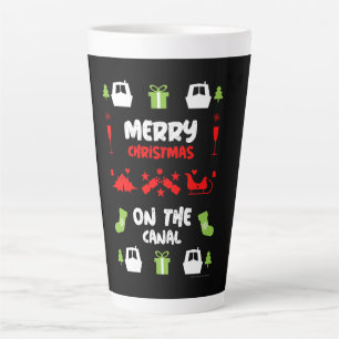 Narrowboats Xmas Canal Christmas Latte Mug