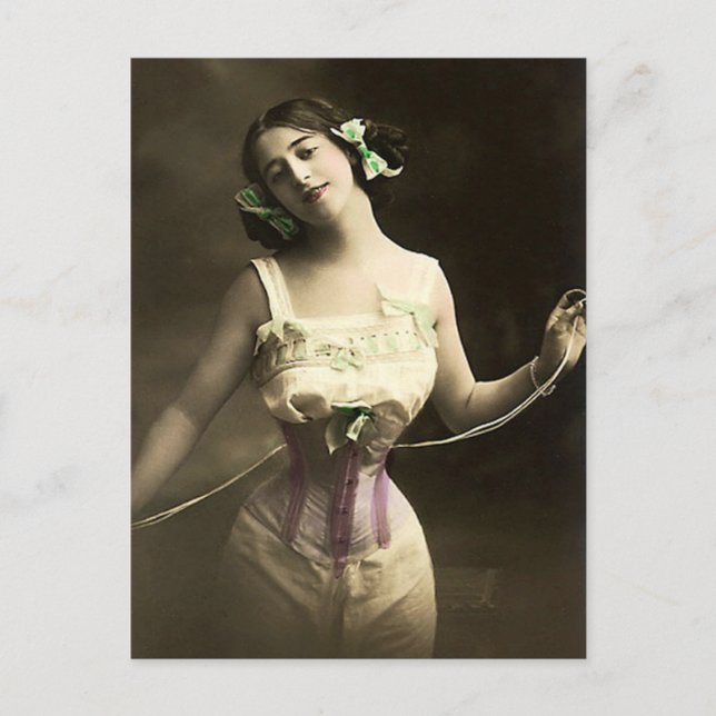 Narrowing Her Waist Postcard (Front)