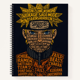 🔥 Naruto Typography Art Notebook