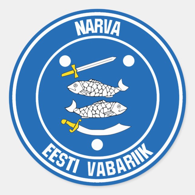 Narva Round Emblem Classic Round Sticker (Front)