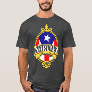 Narvaez Family Puerto Rico Flag T-Shirt