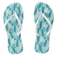 Narwhal Allover Print Flip Flops
