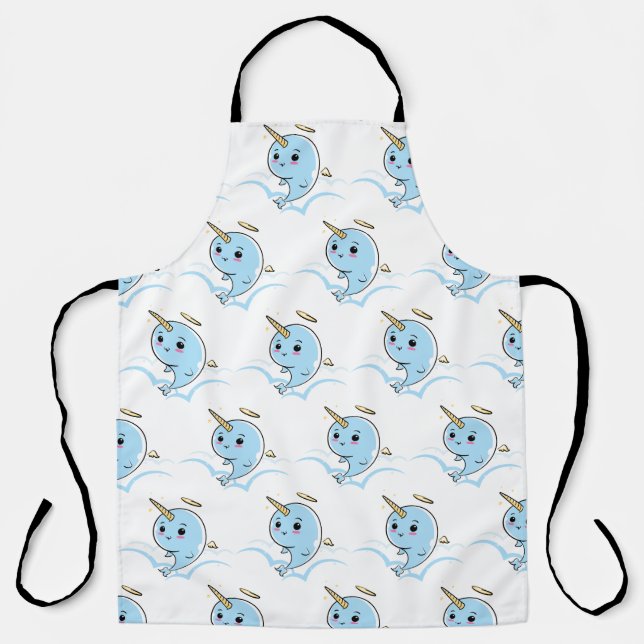 Narwhal Angel Cutie Apron (Front)