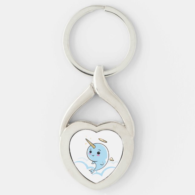 Narwhal Angel Cutie Keychain (Front)