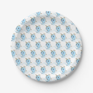 Narwhal Angel Cutie Paper Plate