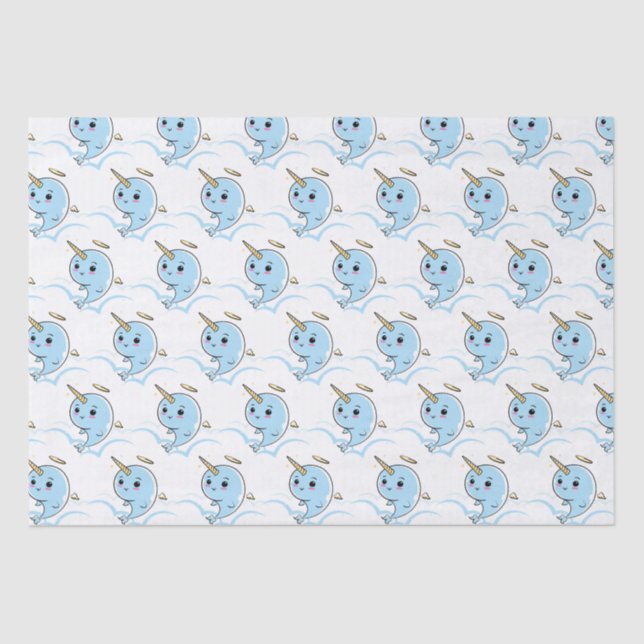 Narwhal Angel Cutie Tissue Paper (Front)