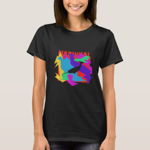 Narwhal Animal Mosaik Puzzle T-Shirt