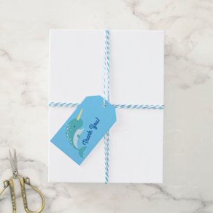 Narwhal Birthday Party Gift Tags