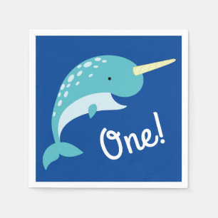 Narwhal Birthday Party Napkin