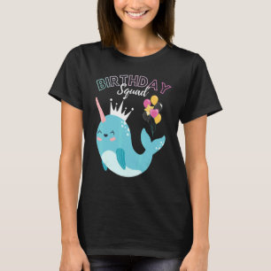 Narwhal  Birthday Squad BDay Party Team Boys Girls T-Shirt