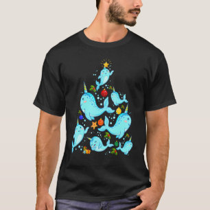 Narwhal Christmas Tree T-Shirt