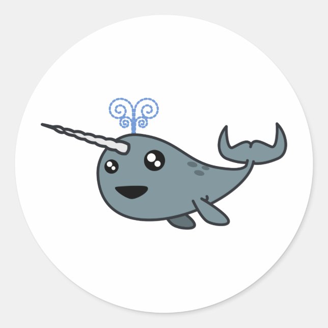 Narwhal! Classic Round Sticker (Front)