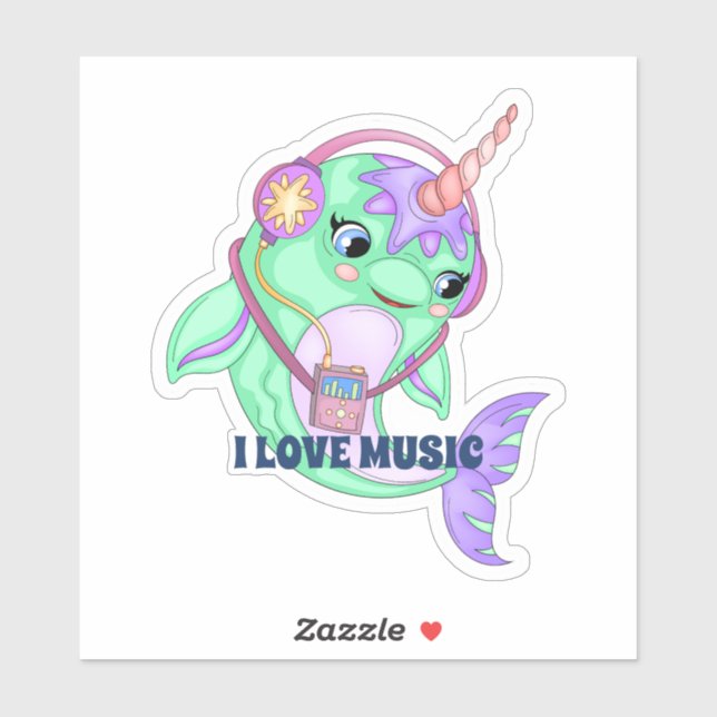 Narwhal I Love Music  (Sheet)