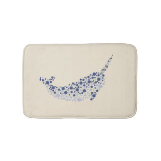 Narwhal In Dots Bath Mat