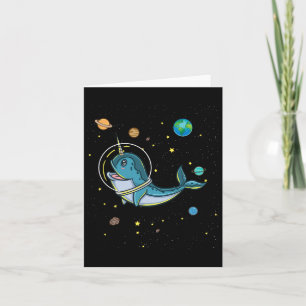 Narwhal In Space Narwhal Lover Card