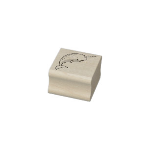 Narwhal Kid's Cute Whale Rubber Stamp