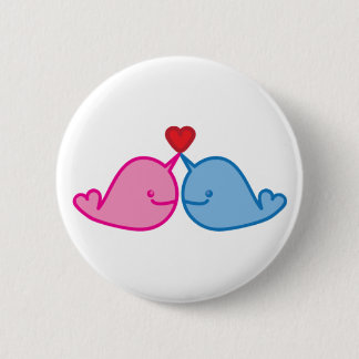 narwhal love 2 inch round button
