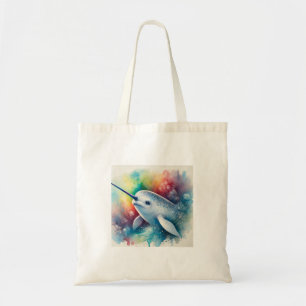 Narwhal Majesty 170724AREF115 - Watercolor Tote Bag