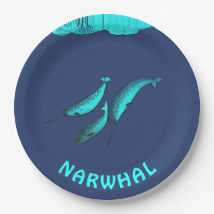 Narwhal Paper Plate