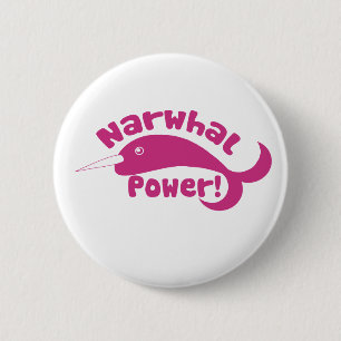 Narwhal Power 2 Inch Round Button
