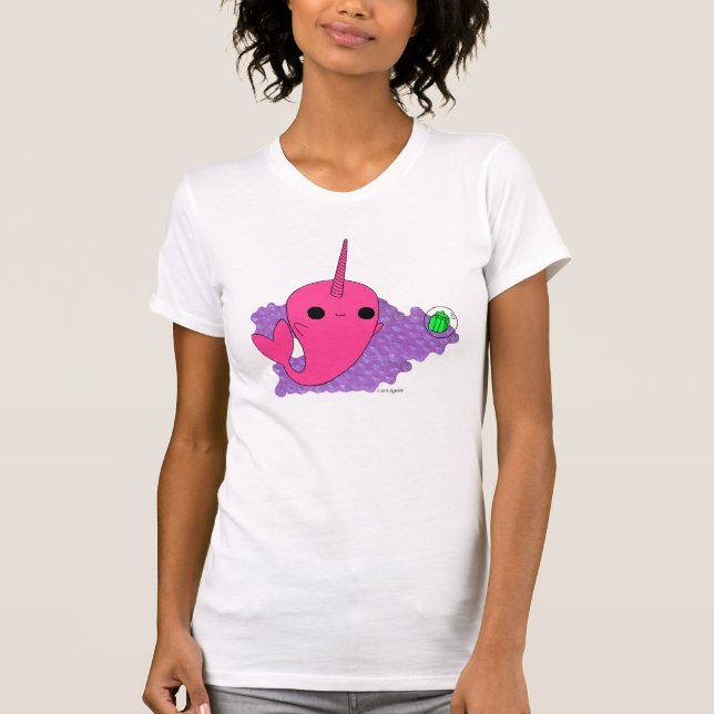 Narwhal (Purple Bubbles) T-Shirt (Front)