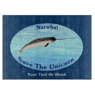 Narwhal - Save The Unicorn Cutting Board