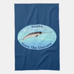 Narwhal - Save The Unicorn Kitchen Towel