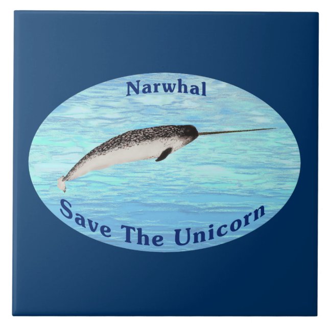 Narwhal - Save The Unicorn Tile (Front)