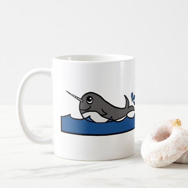 Narwhal Splash Coffee Mug (With Donut)