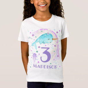 Narwhal T-Shirt Personalized Girl Narwhal T-Shirt